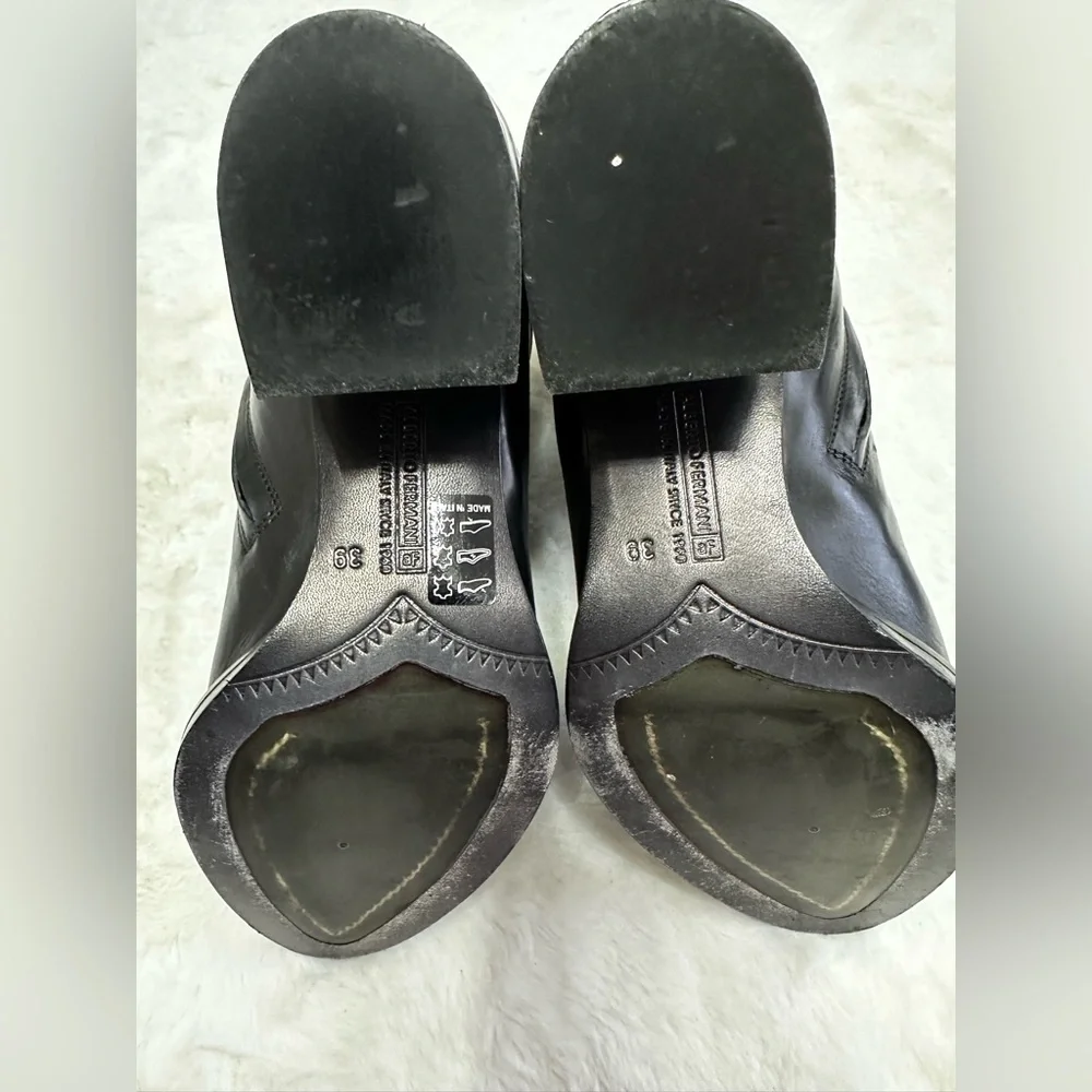 Alberto Fermani Black Leather Ankle Boots - Picture 12 of 15